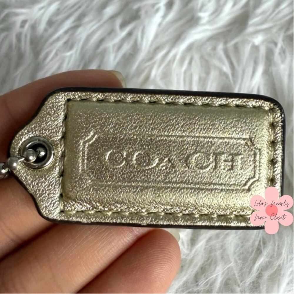 1.5" COACH Fob Bag Charm Hang tag Hangtag